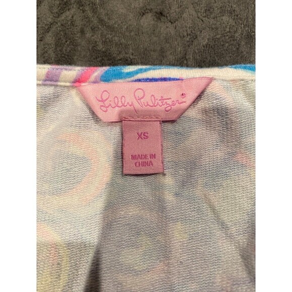 Lilly Pulitzer Women's Tammy T-Shirt Dress in Multi Guilty Pleasure Swirl XS - Picture 10 of 11